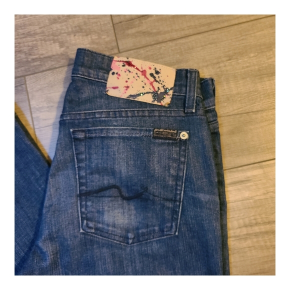 7 For All Mankind Flip Flop Low Rise Jeans Size 27 - Picture 2 of 4